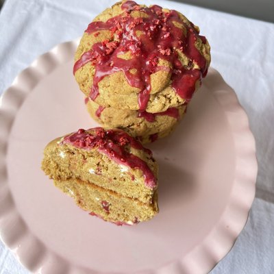 Bakery-Style Browned Butter White Chocolate Strawberry Cookies