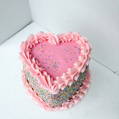 6in Heart cake 