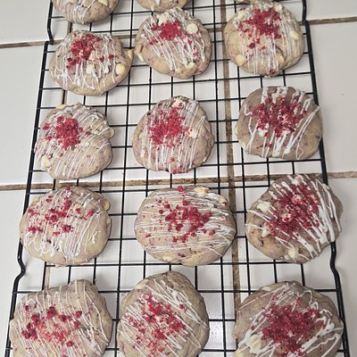 White Chocolate Raspberry Sourdough Cookies (Dozen) 