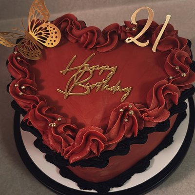 8 Inch Heart Cake