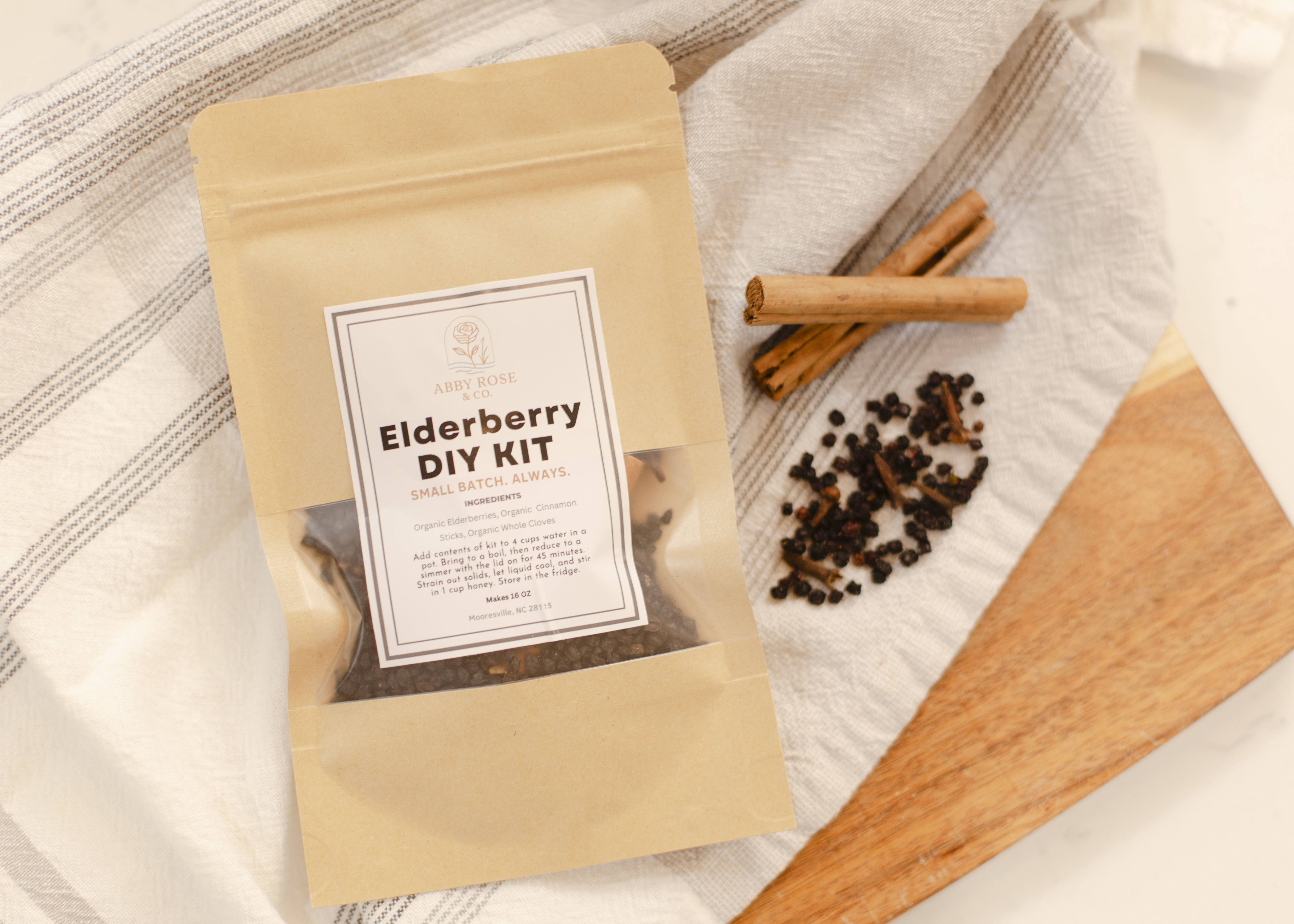 Organic Elderberry Syrup DIY Kit 16oz 