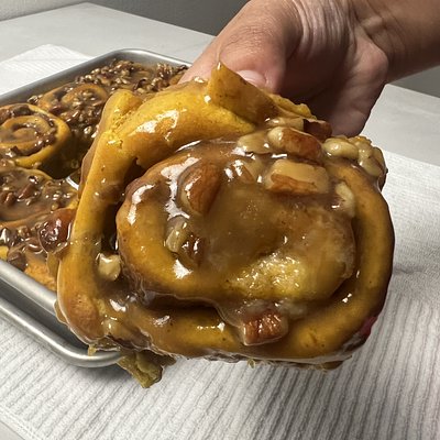 Pumpkin Caramel Sticky Buns