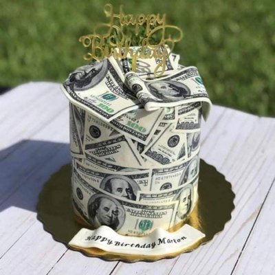 Edible Image Money Cake