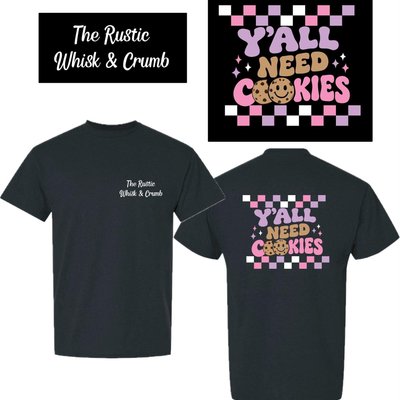 Rustic Whisk & Crumb T-Shirts — FREE Cookie Included! 🍪