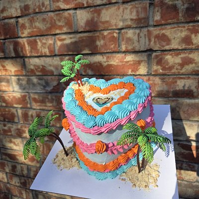 Love Island Theme Cake 