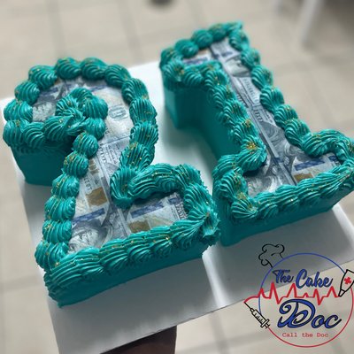 Number Cutout Cake