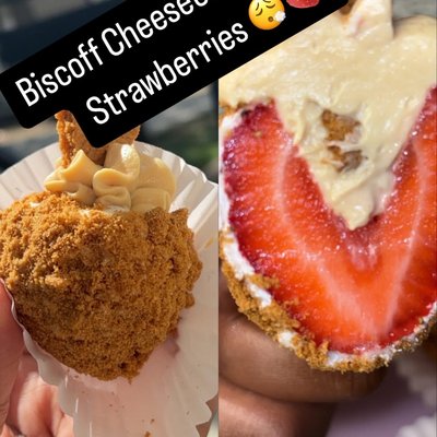 Biscoff Cheesecake Stuffed Strawberries