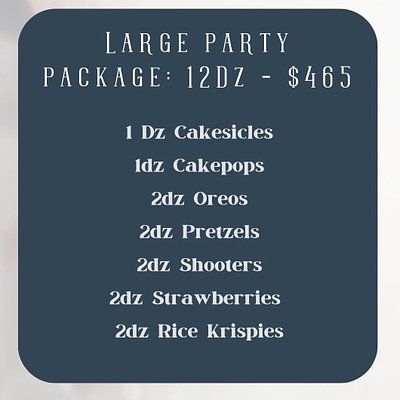 Large Party Package - 12 Dozen