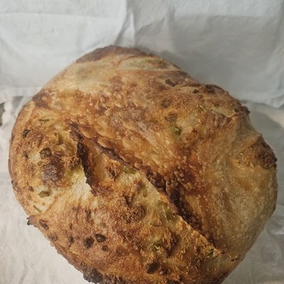 Sourdough Loaf Green Chile and Cheese (Mild or Hot)