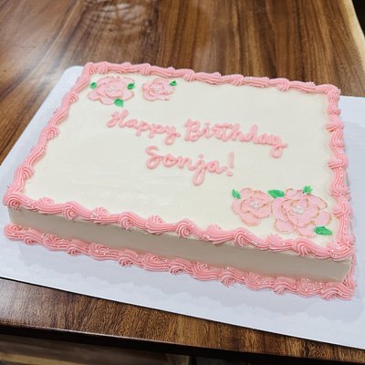 9x13" Sheet cake (serves 20-24) 