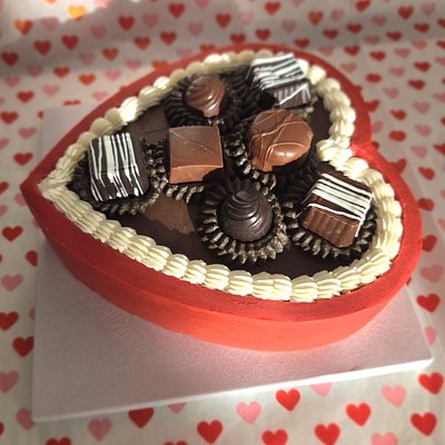 "Box Of Chocolates" Heart Cake