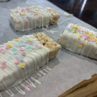 Chocolate Dipped Crispy Treats 