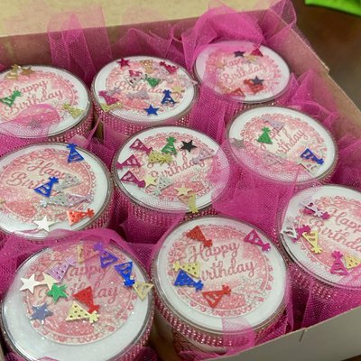 Cake In A Jar (9) Shipping only WITH DECOR