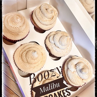Boozy Malibu Cupcakes -over 21-