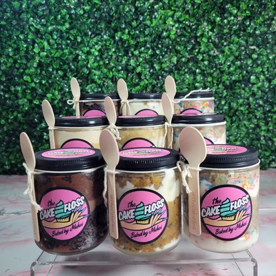 Cake Jars 8oz Glass 4pk  