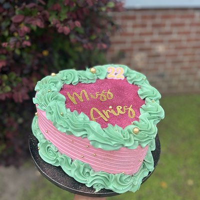 8”double Layer Heart Cake