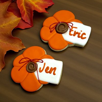 Top View Pumpkin Place card