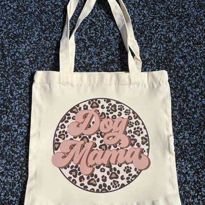 Dog Mom Pink Cheetah Tote 
