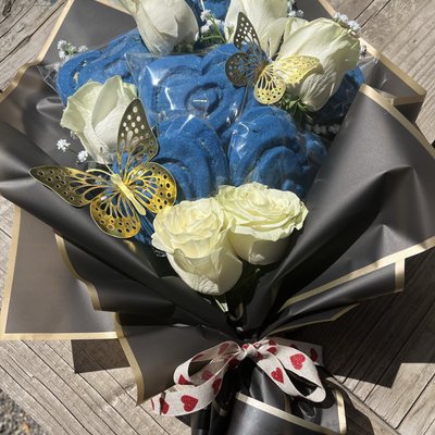 Double Heart Stamped Bouquet