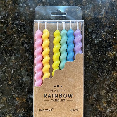 Rainbow Birthday Candles