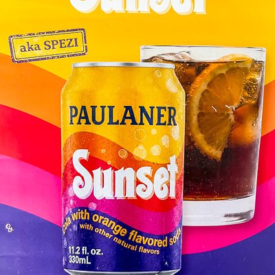“Spezi” Paulaner Sunset imported German Orange-Cola (single can)