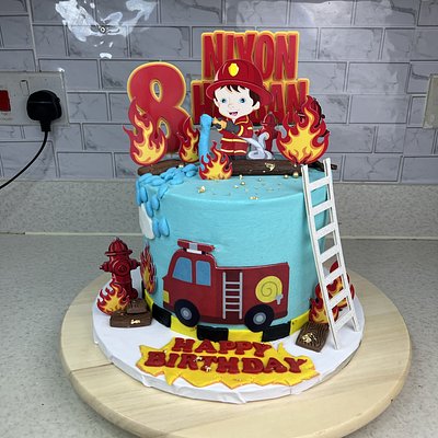 Fire Truck Birthday Cake 