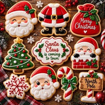 Ho Ho Ho Christmas Cookie Set