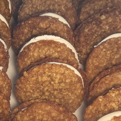 Marshmallow Cream Filled Oatmeal Cookies