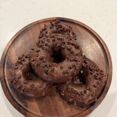 Double Chocolate Sourdough Bagels