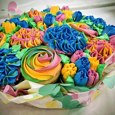 Custom Cupcake Bouquets (Available In 3 to 30  Flower Cupcake Bouquets)