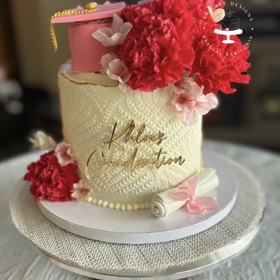 6” Inch (18+ Servings)  Graduation Cake 