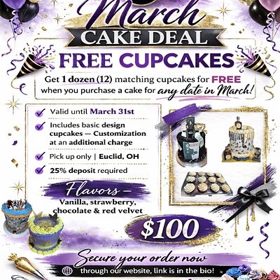 MARCH 💜 6 INCH CAKE DEAL 