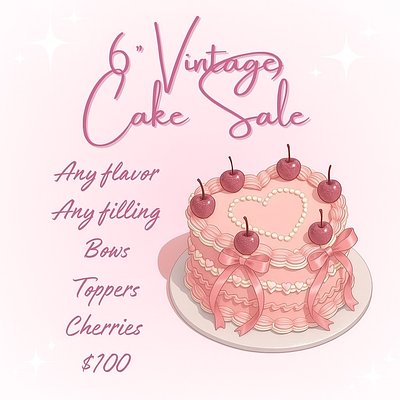 6” Inch Cake Sale 