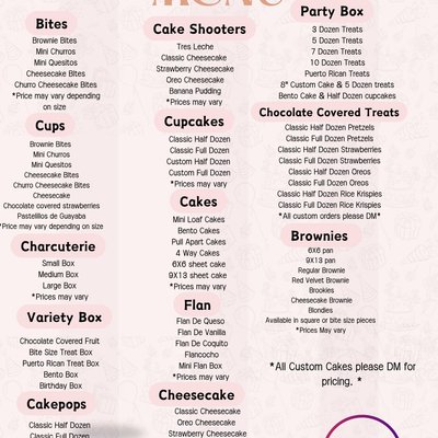 Menu 💕