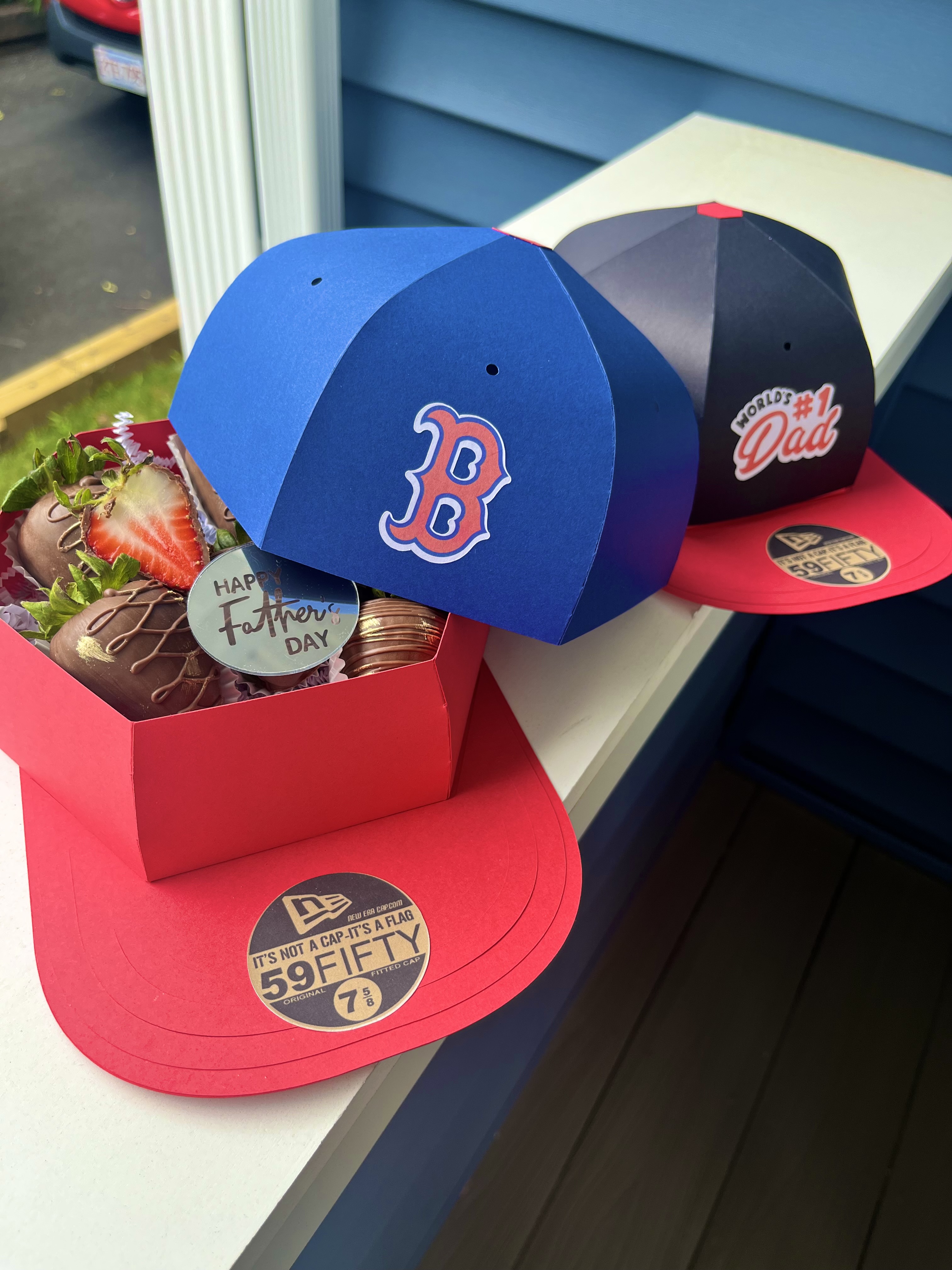 REDSOX Ball Cap Box With 1/2 Dozen Berries
