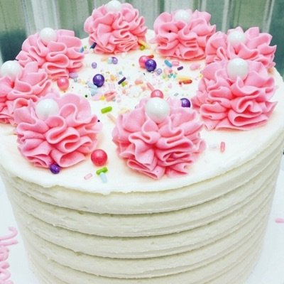 Cake & Icing & Colors Your Choice With Sprinkles 6 Inch (serves 6-8)