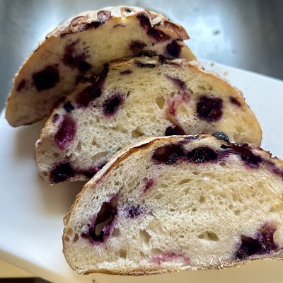 Blueberry Lemon Sourdough Loaf