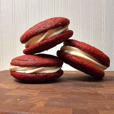 Red Velvet Sandwich Cookies