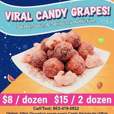 (Pick Up Only) Candy Grape (optional Two Candy Pineapples)