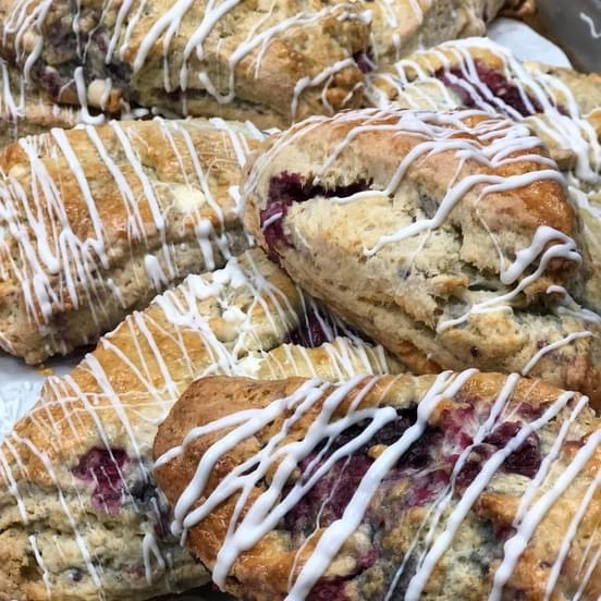 White Chocolate Raspberry Scone