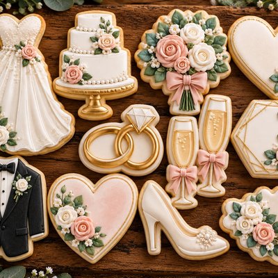 Extra Large Cookie Cut Celebration Wedding