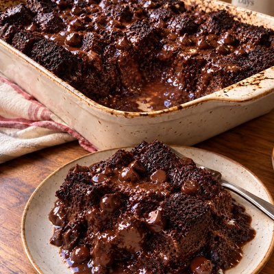 Triple Chocolate Bread Pudding
