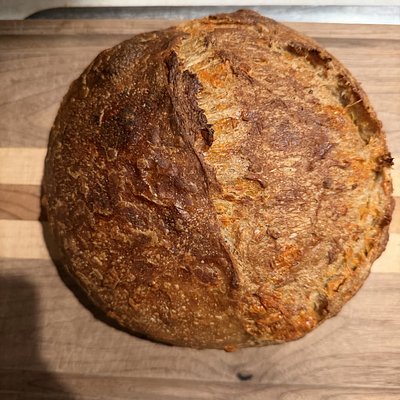 Guinness Cheddar Sourdough Loaf