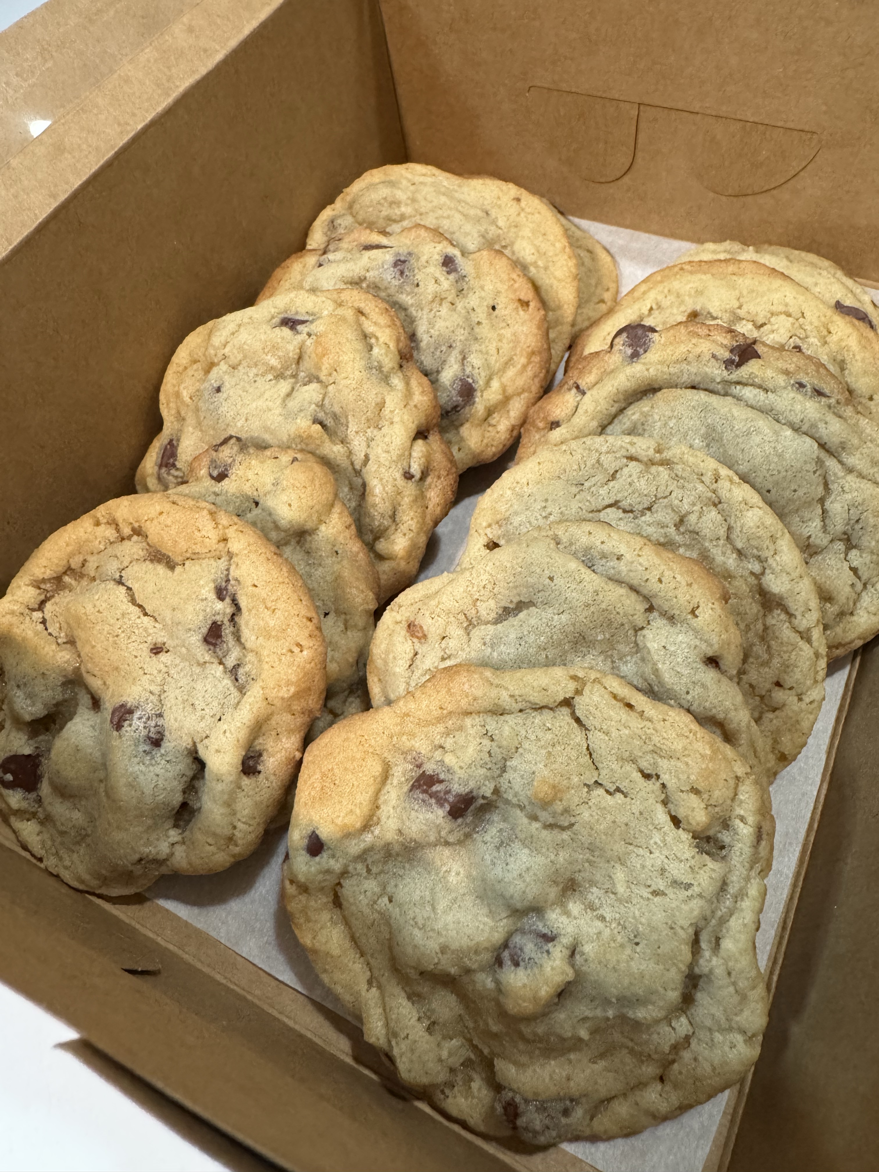One Dozen Homemade Chocolate Chip Cookies
