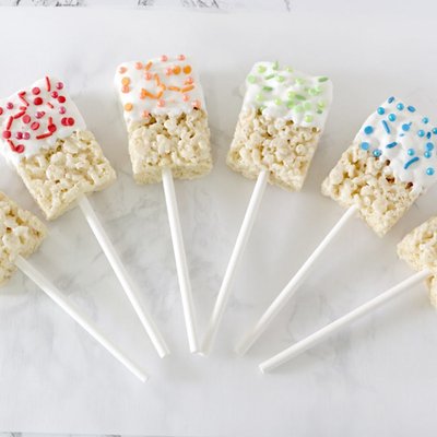 Mini Dipped Rice Krispie Treats