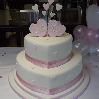 Two Tiered Heart Cake *Fondant