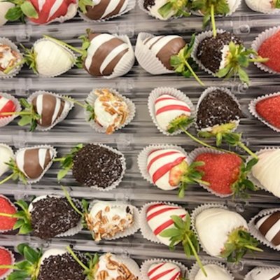 1/2 dz Long Stem Chocolate Covered Strawberries