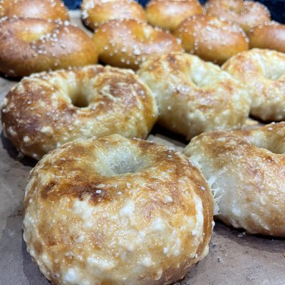 Asiago Cheese Bretzel Bun 4 Pack