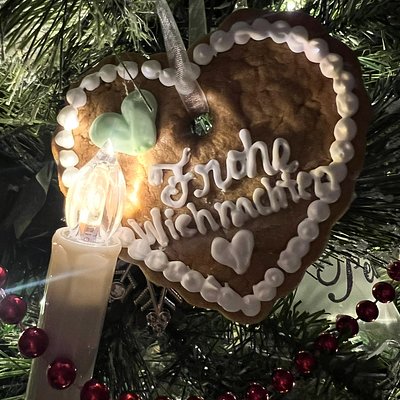German Gingerbread Edible Tree Ornament 