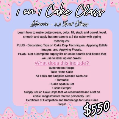 Advanced Cake Class 
